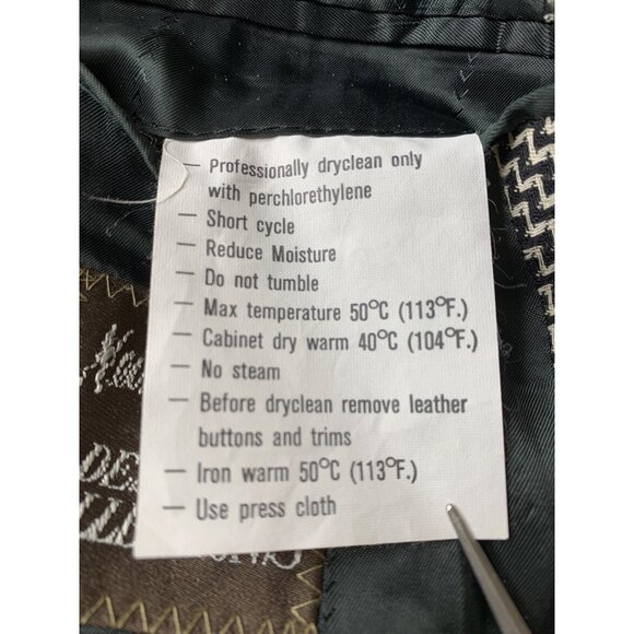 VTG V2 Versace Wool Sport Coat Zigzag Switzerland Neiman Marcus 44L 9097 - Picture 5 of 9